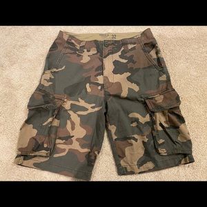 Classic Length Camo Cargo Shorts